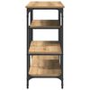 vidaXL Konsolip&ouml;yt&auml; hyllyll&auml; artesaani tammi 100 x 35 x 75 cm