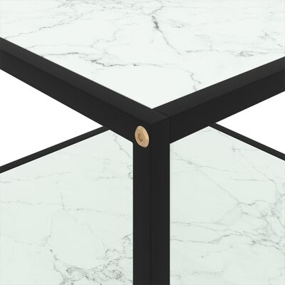 vidaXL Sohvapöytä valkoinen 60x60x35 cm karkaistu lasi
