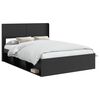 vidaXL S&auml;ngynrunko s&auml;ilytyksell&auml; ja p&auml;&auml;n&auml;yt&ouml;ll&auml; Musta 5FT King Size