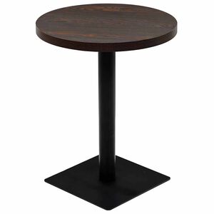 vidaXL Bistrop&ouml;yt&auml; MDF ja ter&auml;s py&ouml;re&auml; 60x75 cm tumma tuhka