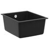 vidaXL Allas Musta 370 x 460 mm 80% kvartsia ja 20% hartsia