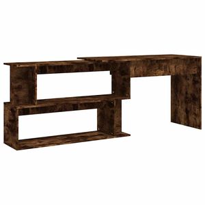 vidaXL Kulmaty&ouml;p&ouml;yt&auml; savutammi 200x50x76 cm tekninen puu