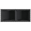 vidaXL Ulkokukkalaatikko 2 ruukulla musta 72x30x32 cm polyrottinki