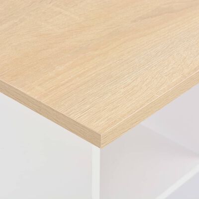 vidaXL Baaripöytä valkoinen ja Sonoma-tammi 60x60x110 cm