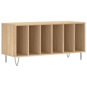 vidaXL LP-levyjen s&auml;ilytyskaappi Sonoma-tammi 100x38x48 cm puu
