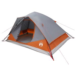 vidaXL Hetkiteltan katolla Harmaa ja oranssi 305 x 215 x 140 cm