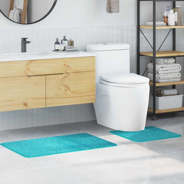 vidaXL Liukumaton kylpyhuoneen matto-setti 2 pcs Turkoosi PP
