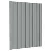 vidaXL Kattopaneeli 12 kpl Harmaa 60 x 45 cm Galvanoitu ter&auml;s