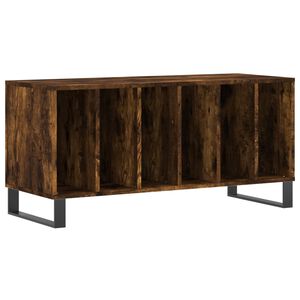 vidaXL LP-levyjen s&auml;ilytyskaappi savutammi 100x38x48 cm tekninen puu