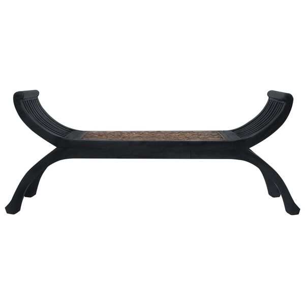 vidaXL Penkki 120 cm tummanruskea manilahamppu