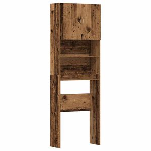 vidaXL Pesukonekaappi Vanha Puu 64x24x190 cm lastulevy