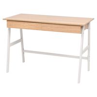 vidaXL Kirjoituspöytä 110x55x75 cm tammi ja valkoinen