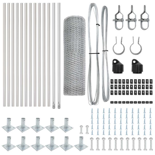 vidaXL Aitalatu Hopea 25 x 0,4 m (13 mm verkko) Ter&auml;s