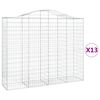 vidaXL Kaarevat kivikorit 13 kpl 200x50x160/180 cm galvanoitu rauta
