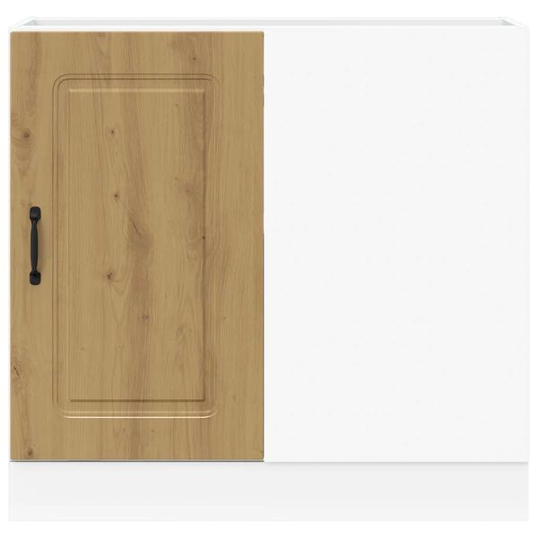 vidaXL Keitti&ouml;n pohjakaappi Kalmar k&auml;sity&ouml;l&auml;inen tammi suunniteltu puu