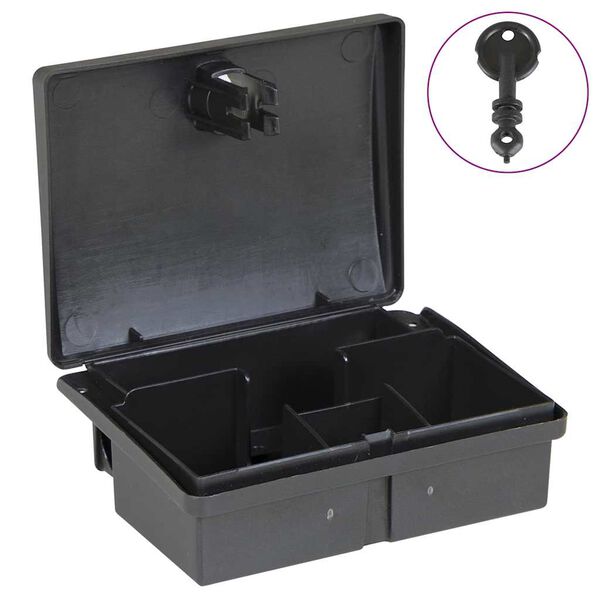 vidaXL Hiiriloukut 5 kpl Musta 13x10x4 cm