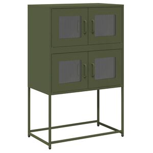 vidaXL Highboard Oliivinvihre&auml; 68x39x107 cm Ter&auml;s