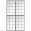 vidaXL Sein&auml;peilit 4 kpl musta 100x60 cm metalli