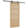 vidaXL Liukuovi Luonnollinen ja musta 86 x 198,5 cm T&auml;ysi m&auml;nty