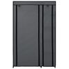 vidaXL Kokoontaitettava vaatekaappi harmaa 110 x 45 x 175 cm kangas