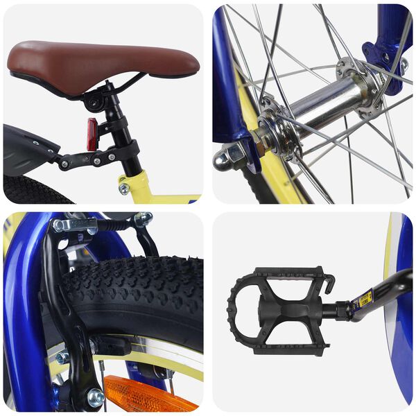 vidaXL Lastenpy&ouml;r&auml; 20 Tuumaa 6-11-vuotiaille Keltainen