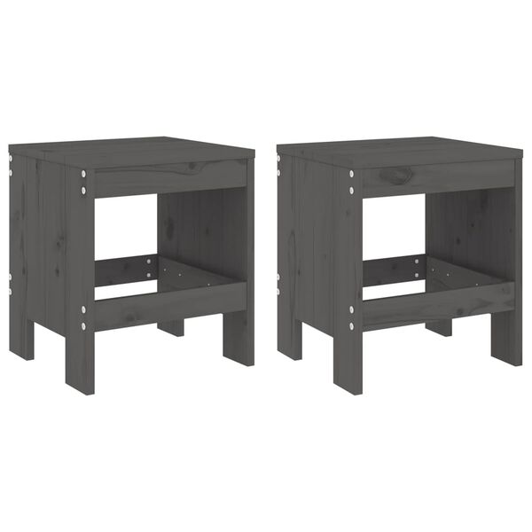 vidaXL 3-osainen Bistrosarja ulos harmaa täysi mänty