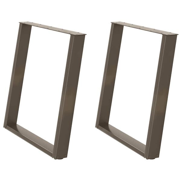 vidaXL Ruokap&ouml;yd&auml;n jalat U-muotoiset 2 kpl Luonnonv&auml;rinen ter&auml;s 80x(72-73) cm Ter&auml;s