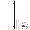 vidaXL Kaapin kahvat 20 kpl musta 320 mm ruostumaton ter&auml;s