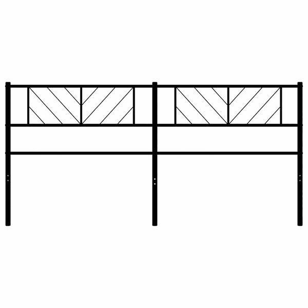 vidaXL Metallinen vaihtop&auml;&auml;ty musta 200 cm