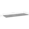 vidaXL Kirjahyllytasot 4 kpl betoninharmaa 60x20x1,5 cm lastulevy