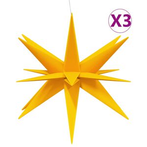 vidaXL Jouluvalo 3 LED-valoa taitettava keltainen 100 cm