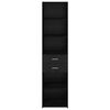 vidaXL Korkea kaappi Musta tammi. 45 x 42,5 x 185 cm Tekninen puu