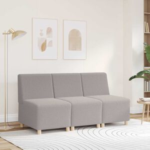 vidaXL Modulaarinen k&auml;sinojatonta sohva-yksikk&ouml; Vaaleanharmaa