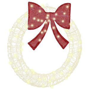 vidaXL Seppele 60 LED-valoilla Lämmin valkoinen 75 cm Akryyli