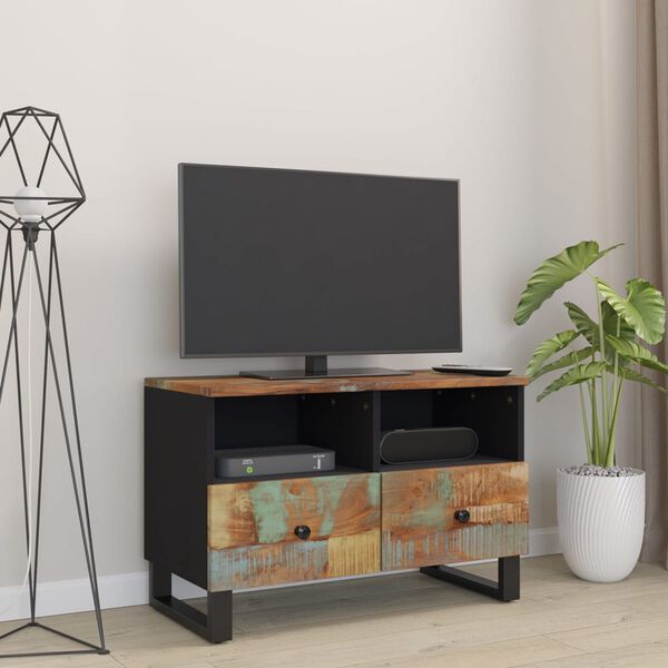 vidaXL TV-taso 70x33x46 cm kierrätetty täyspuu