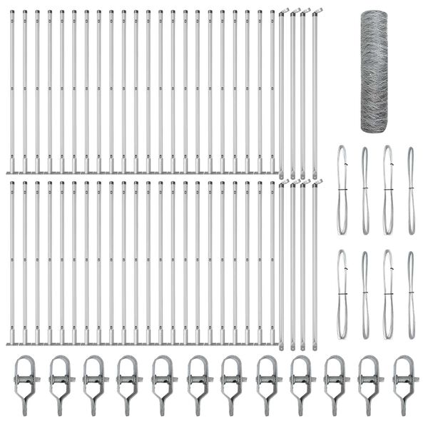 vidaXL Aitalatu Hopea 100 x 0,5 m (50 mm verkko) Ter&auml;s