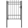 vidaXL Aitausportti HORST 100 x 125 cm Metalli Musta Lukittava