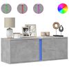 vidaXL TV-sein&auml;kaappi LED-valoilla betoninharmaa 100x31x35 cm