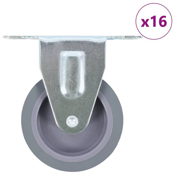 vidaXL Rullapyörät kiinteät 16 kpl 75 mm