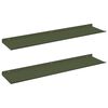 vidaXL Kelluva hylly 2 pcs Oliivivihre&auml; 80 x 18 x 2,5 cm Ter&auml;s