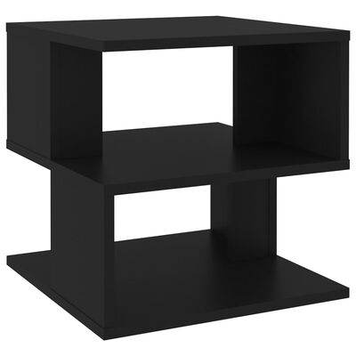 vidaXL Sivupöytä musta 40x40x40 cm lastulevy