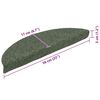 vidaXL Porrasmatot itseliimautuvat 15 kpl 56x17x3 cm vihreä puolipyöreä