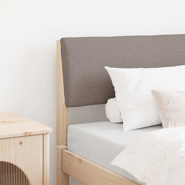 vidaXL Verhoiltu sängynpääty Harmaanruskea 75 cm Massiivinen mänty