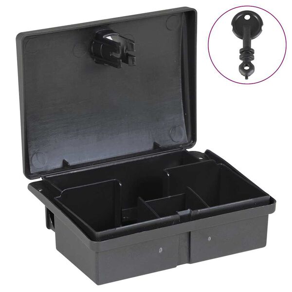 vidaXL Hiiriloukut 20 kpl musta 13x10x4 cm