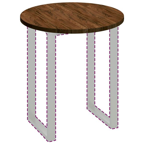 vidaXL P&ouml;yt&auml;levy Tumma ruskea &Oslash; 70 x 2,5 cm M&auml;ntypuu