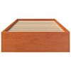 vidaXL Sängynrunko ilman patjaa vahanruskea 90x190 cm täysi mänty