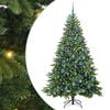 vidaXL Tekojoulukuusi 300 LED-valoilla Vihre&auml; 180 cm PE ja PVC