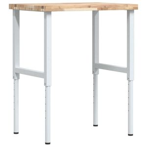 vidaXL Ty&ouml;penkki 80x60x(73-99,5) cm t&auml;ysi akasiapuu suorakaide