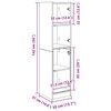 vidaXL Korkea kaappi Vanha Puu 35 x 37 x 142 cm Tekninen puu