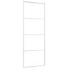 vidaXL Liukuovi ESG-lasi ja alumiini 76x205 cm valkoinen